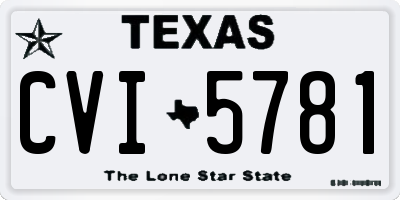 TX license plate CVI5781