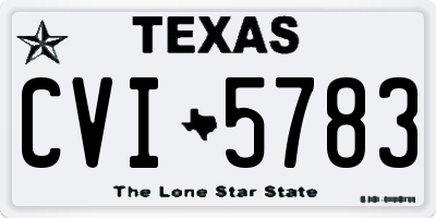 TX license plate CVI5783