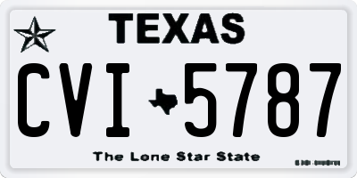 TX license plate CVI5787