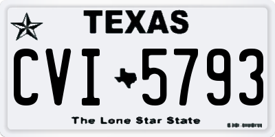 TX license plate CVI5793