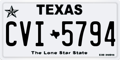 TX license plate CVI5794