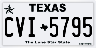 TX license plate CVI5795