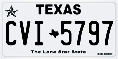 TX license plate CVI5797