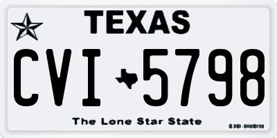 TX license plate CVI5798