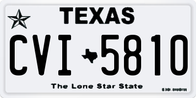 TX license plate CVI5810