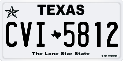 TX license plate CVI5812