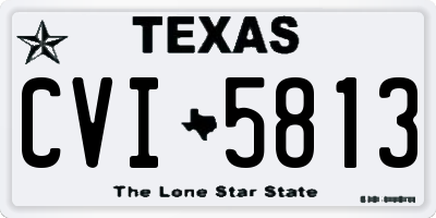 TX license plate CVI5813