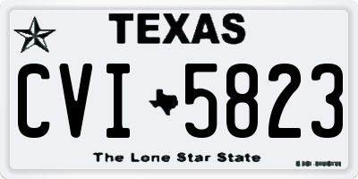 TX license plate CVI5823