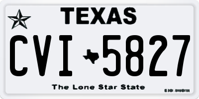 TX license plate CVI5827