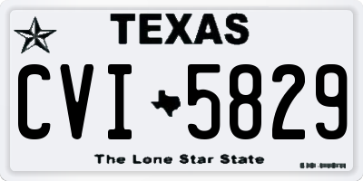 TX license plate CVI5829