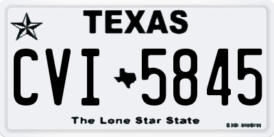 TX license plate CVI5845