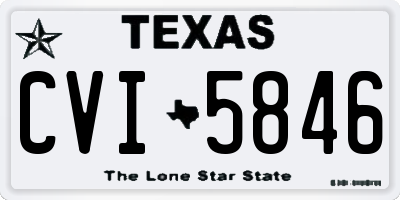 TX license plate CVI5846