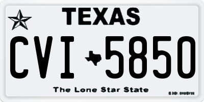 TX license plate CVI5850