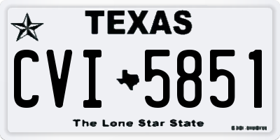 TX license plate CVI5851