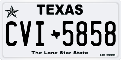 TX license plate CVI5858