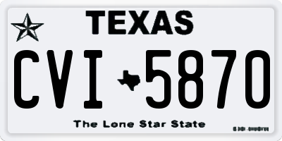 TX license plate CVI5870
