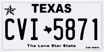 TX license plate CVI5871