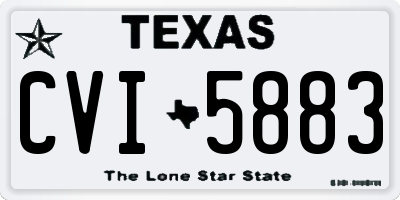 TX license plate CVI5883