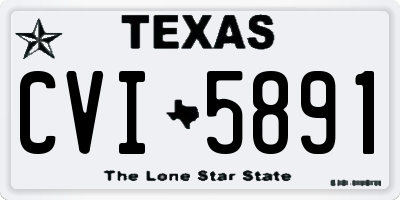 TX license plate CVI5891