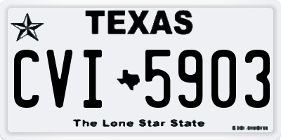 TX license plate CVI5903