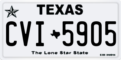 TX license plate CVI5905