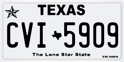 TX license plate CVI5909