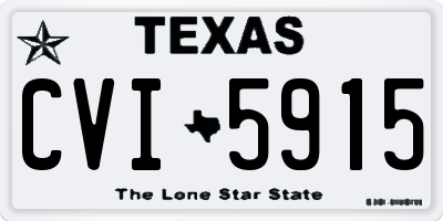 TX license plate CVI5915