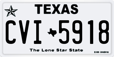 TX license plate CVI5918