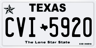 TX license plate CVI5920