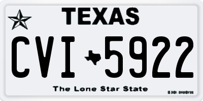 TX license plate CVI5922