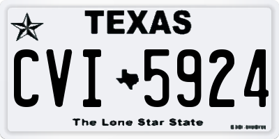 TX license plate CVI5924