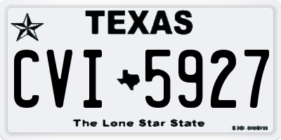 TX license plate CVI5927