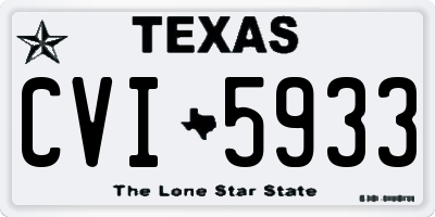 TX license plate CVI5933
