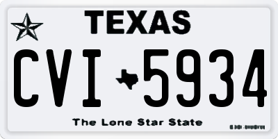TX license plate CVI5934