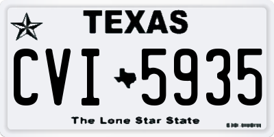 TX license plate CVI5935
