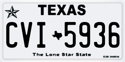 TX license plate CVI5936