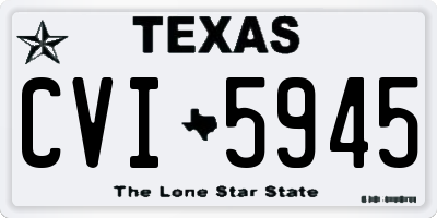 TX license plate CVI5945