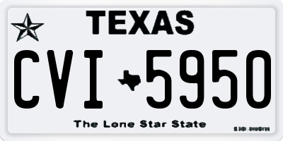 TX license plate CVI5950