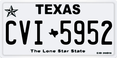 TX license plate CVI5952