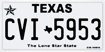 TX license plate CVI5953