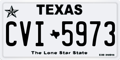 TX license plate CVI5973