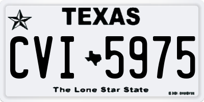 TX license plate CVI5975
