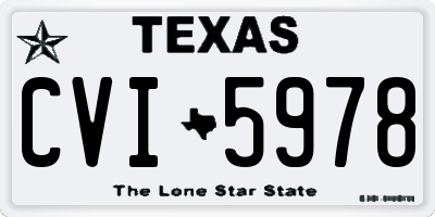TX license plate CVI5978
