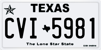 TX license plate CVI5981