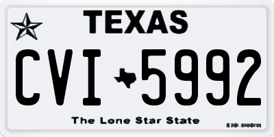 TX license plate CVI5992