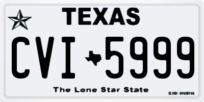 TX license plate CVI5999