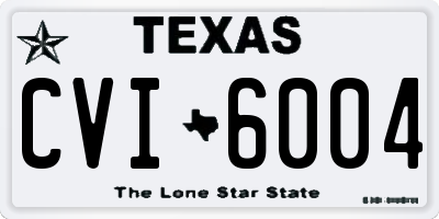 TX license plate CVI6004