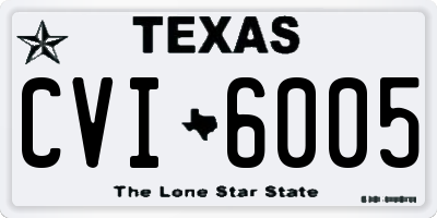 TX license plate CVI6005