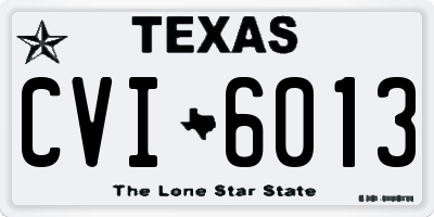 TX license plate CVI6013