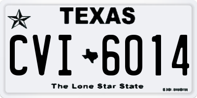 TX license plate CVI6014